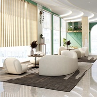 Ensemble de canapé sectionnel 3 places Cloud au design moderne Mobilier de maison en tissu pour petit salon pour couples