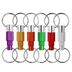 Mùa Xuân Chia Snap Tách Tách Keychain Nhanh Chóng Phát Hành Có Thể Tháo Rời Đôi Nhẫn Kéo Ngoài Móc Khóa Có Thể Tháo Rời Cho Túi Ví Vành Đai - Product Image 2