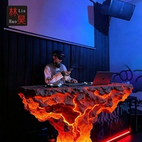 Nouvelle conception originale de table de DJ en FRP, sculpture de lave volcanique