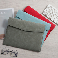 Carpeta de Documentos de Cuero PU Impermeable con Logotipo Personalizado, Carpeta de Archivos de Oficina A4 con Cierre Magnético y Portaplumas