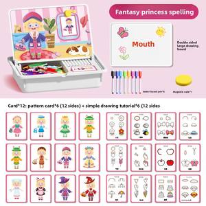 2025 personnalisé bricolage magnétique jouant Puzzle jouet boîte ensemble enfants activité habiller drôle visage Puzzles - Product Image 5