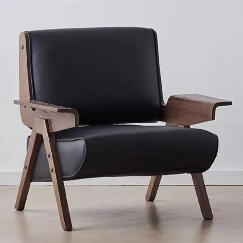 Popular sillón de lujo, silla ocasional de madera, sillas modernas antiguas con acento para exteriores para muebles de sala de estar
