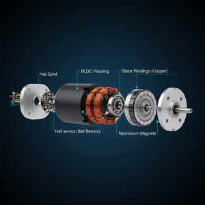 Kipas Peralatan Rumah Tangga Kesehatan Tahan Air Fulling Motor FL36RBLS57-24V-4524A 36mm 50mN.m 24W Brushless 4500 RPM CE ROHS IATF16949 - Product Image 5