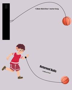 Rubber wrist elastic ball strap rope Lunar Stone children's wrist strength player throws <b>back</b> power ball <b>Boy</b> toy artifact - Product Image 4