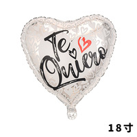 Je t'aime en espagnol, ballons en feuille d'aluminium en forme de cœur rouge de 18 pouces pour la fête des mères, la Saint-Valentin, décorations