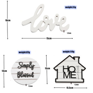 Ciondoli decorativi in legno per la <span class=keywords><strong>casa</strong></span> lettera <span class=keywords><strong>inglese</strong></span> in legno creativa per decorazioni per vassoi - Product Image 2