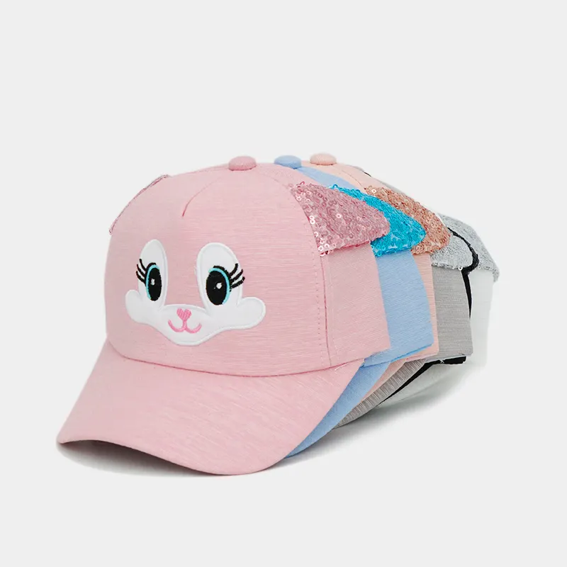卸売動物ステレオ耳かわいい子供女の子野球帽夏ユニコーン帽子猫耳調節可能な子供野球帽