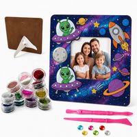 Kit de décoration de cadre photo fait main, ensemble d'accessoires DIY pour cadre photo à paillettes pour loisirs créatifs d'enfants, art des pierres précieuses, cadeau d'anniversaire pour filles