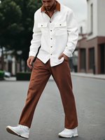 Traje de 2 Piezas para Hombre, Corte Moderno y Ajustado, Verano, Transpirable, Textura de Lino y Seda de Hielo, Esmoquin para Boda, Blazer y Pantalones Casuales