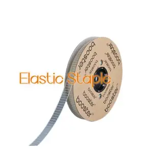 Booster OEM Reciclado Etiqueta Pin de plástico Blanco Sujetador redondo Fabricantes de ropa Personalizar Colgar Rollos de grapas elásticas