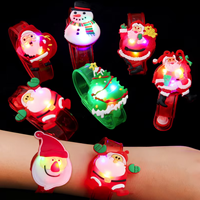 Bracelets lumineux LED colorés sur le thème de Noël, bonhomme de neige, arbre, Père Noël, jouets cadeaux pour enfants, plastique ABS, faible MOQ