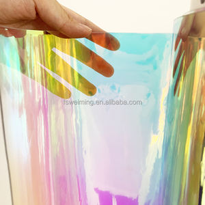 PVC ใส Dichroic <span class=keywords><strong>Iridescent</strong></span> ม้วนฟิล์มสำหรับกระเป๋าเครื่องสำอาง - Product Image 1