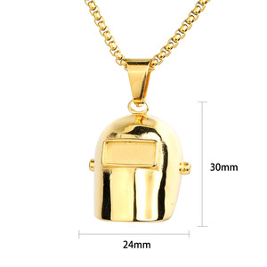 Collier pendentif en acier inoxydable de style <span class=keywords><strong>chanteur</strong></span> hip hop classique pour hommes femmes chaîne à maillons plaquée or avec <span class=keywords><strong>pierre</strong></span> principale en zircon - Product Image 5