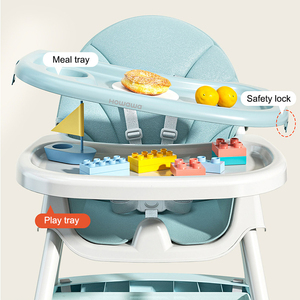 HOWAWA H8847 Chaise haute portable en plastique au <span class=keywords><strong>design</strong></span> moderne pour bébés et enfants de 6 mois à 6 ans, pour la salle à manger/la cuisine, le salon - Product Image 4