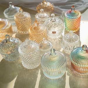 Luxe Moderne Diamant Goutte D'eau Forme De Stockage Pot De Fermentation En Gros Cristal Cuisine Deli Verre Clair Couleur Alimentaire Maison <span class=keywords><strong>YAF</strong></span> - Product Image 6
