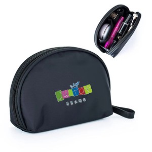 Borsa Cosmetica a Mezzaluna per Donne e Ragazze, Resistente all'Acqua, Ecologica, in Nylon e Seta, con Cerniera, Organizer per Trucchi alla Moda, Morbida - Product Image 1