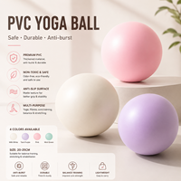 Pelota de Pilates Redonda Pequeña de 25 cm, Antiexplosión, de PVC Ligero y Suave para Principiantes, Fortalecimiento del Core, Ejercicio de Yoga