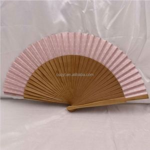 Éventail espagnol flamenco, art populaire, 9 pouces (23 cm), peint, en bois et tissu, noir avec bordure rouge - Product Image 4