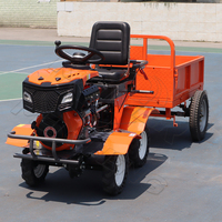 Microtracteur diesel KATHER 9 CV, 13 CV, 15 CV, autoporté 4x4, mini-cultivateur, machine agricole pour le labourage