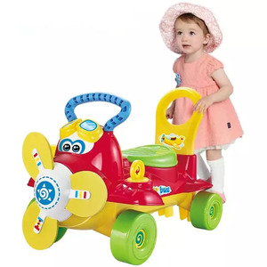 Productos Más Vendidos, <span class=keywords><strong>Coche</strong></span> de Juguete <span class=keywords><strong>para</strong></span> Bebés con Forma de Avión de Dibujos Animados con Mango de Empuje - Product Image 1
