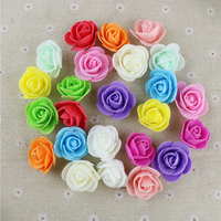 Ours en roses fait main DIY, décoration de mariage et de maison, mini fleurs artificielles en mousse PE, 3,5 cm, durée de vie de 3 ans