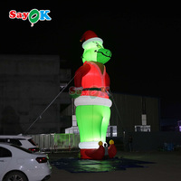 Grinch gonflable de 29,5 pieds, décoration de Noël pour pelouse, Grinch gonflable lumineux pour la liste des gaisseignards