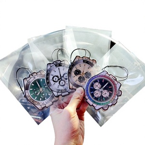 <span class=keywords><strong>D</strong></span>ésodorisant de voiture en papier, 1 gaufrette de chaque parfum - Parfum Rose, format 6*12cm, lot avec Ballard Products - Product Image 3