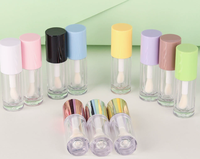 Tube en plastique transparent de 10 ml pour lèvres, rechargeable, avec surface givrée et capuchon couronne, pour cosmétiques DIY, fournitures de beauté, vente en gros