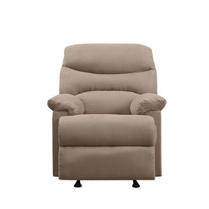Sofá reclinable de movimiento de microfibra marrón claro DB Arcadia, sofá seccional contemporáneo extensible para sala de estar moderna, estilo chino - Product Image 5