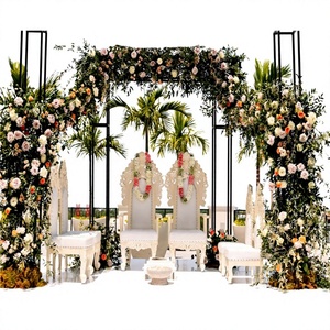 เก้าอี้ไม้สักสำหรับเจ้าสาวเจ้าบ่าว Mandapam ของอินเดียเหนือสำหรับงานแต่งงาน - Product Image 2