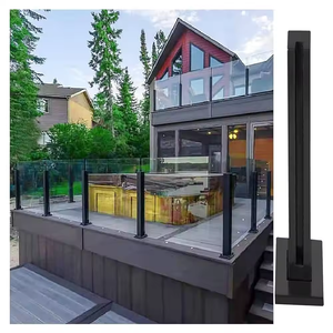 Barandillas Modernas Profesionales <span class=keywords><strong>de</strong></span> <span class=keywords><strong>Vidrio</strong></span> para <span class=keywords><strong>Balcones</strong></span> y Escaleras Exteriores con Postes Cuadrados <span class=keywords><strong>de</strong></span> Acero Inoxidable 304/316 - Product Image 1