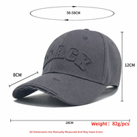Casquette de baseball en coton 6 panneaux, effet vieilli, déchirée, délavée, color block, respirante, tissu personnalisé, multicolore, fabrication usine