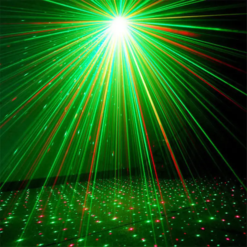 Mini Christmas Party Lights UV Beam Projector USB Laser Light DJ Disco Voice Control Effect Lamp For Night Club Bar