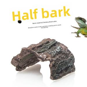Refugio <span class=keywords><strong>de</strong></span> corteza <span class=keywords><strong>de</strong></span> árbol duradero con agujero para escondite <span class=keywords><strong>de</strong></span> reptiles <span class=keywords><strong>de</strong></span> <span class=keywords><strong>Isla</strong></span> <span class=keywords><strong>de</strong></span> tortuga ecológica con plataforma <span class=keywords><strong>de</strong></span> escalada para terraza solar - Product Image 5