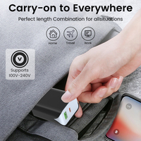Schitec US enchufe USB 2 puertos cargador de pared adaptador USB tipo A + C 20W carga rápida enchufe de cargador USB para carga de energía