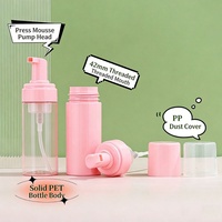 Botellas de PET Vacías de Lujo de 100 ml, 120 ml, 150 ml, 200 ml, Color Rosa, Recargables, para Limpiador Facial Cosmético, con Logotipo Personalizado, con Bomba de Espuma