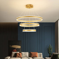 Lampes suspendues LED modernes personnalisables VH éclairage réglable à trois anneaux pour escalier salon suspendu AC
