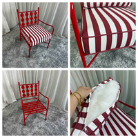 Chaise de jardin d'extérieur de haute qualité au design moderne, légère, avec accoudoirs, imperméable, cadre en acier inoxydable, salon