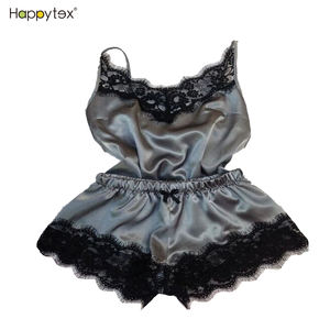 <span class=keywords><strong>Pigiama</strong></span> di seta all'ingrosso personalizzato di lusso come <span class=keywords><strong>pigiama</strong></span> per <span class=keywords><strong>donna</strong></span> designer da <span class=keywords><strong>donna</strong></span> pigiami Plus Size pigiami raso poliestere elegante pizzo - Product Image 4