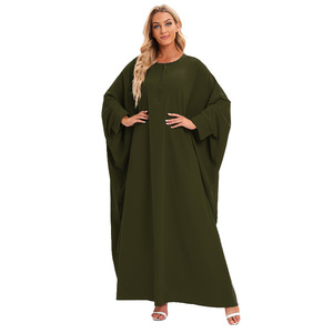 Kaftán de estilo clásico y talla holgada, color puro, lujo para Eid, nuevo abaya de Dubai con forma de mariposa - Product Image 2