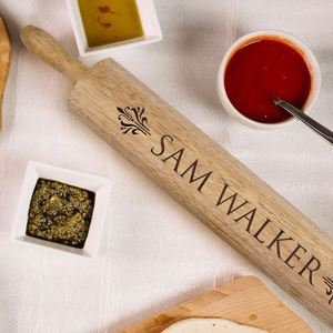 Wholesale Personalized Logo Beech Wood Rolling Pin Premium Solid Wood Baking Tool Thoughtful <b>Gift</b> for Bakers, Cook & Food Lovers - Product Image 1