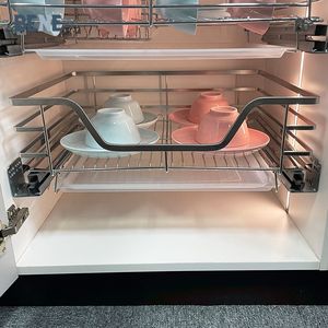 Modern Soft Close Pull Out Basket Wire Mesh Sliding Drawer <b>Dish</b> <b>Rack</b> for Kitchen Cabinets Easy Installation in Cabinets 02.2B.20 - Product Image 4
