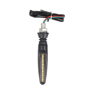 ไฟเลี้ยว LED 12V แบบเรียงลำดับพร้อมไฟวิ่งกลางวันสีขาว DRL, ชุดไฟเลี้ยวสำหรับมอเตอร์ไซค์แบบสากล 2 ชิ้น - Product Image 5