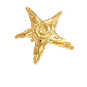 Fashion <b>Rings</b> Bow Star Shape Stainless Steel Women's Jewelry Gift Gold Silver Color <b>Plain</b> Inlay JZ21319G - Product Image 5