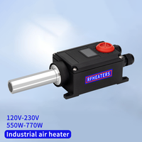 Chauffage d'air industriel de haute qualité 230V 550W/770W avec affichage numérique et contrôle précis de la température, pour l'exploitation minière et le chauffage à l'air comprimé