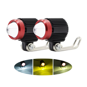 Projecteur LED blanc jaune <span class=keywords><strong>auxiliaire</strong></span> antibrouillard pour moto, accessoire pour vélo tout-terrain ATV 4x4 - Product Image 1
