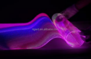 कस्टम रचनात्मक अल्ट्रा पतले घुमावदार चिपकने वाला पारदर्शी एलईडी फिल्म के लिए पूर्ण रंग स्क्रीन - Product Image 3