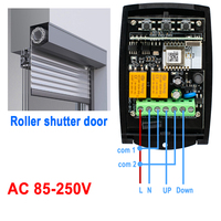 Compatible avec Tuya Zigbee WIFI, télécommande universelle 433 MHz à code fixe et à code roulant, récepteur d'ouvre-porte de garage 2 canaux AC 85-250V, interrupteur
