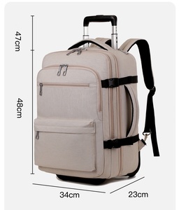 Mochila de viaje rodante de alta calidad para hombres y mujeres con <span class=keywords><strong>ruedas</strong></span>, equipaje de mano resistente al agua, Maleta aprobada por la aerolínea - Product Image 4