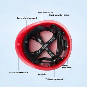 LX ABS موقع البناء بمعيار وطني على شكل حرف V قبعة واقية صلبة صيفية جيدة التهوية قبعات صلبة سميكة - Product Image 3